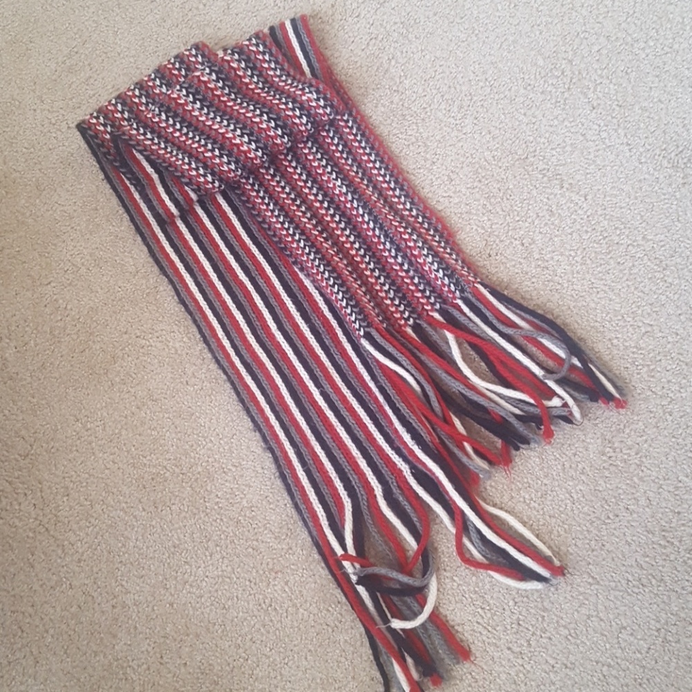York & Company Red, Black, Gray & White Scarf